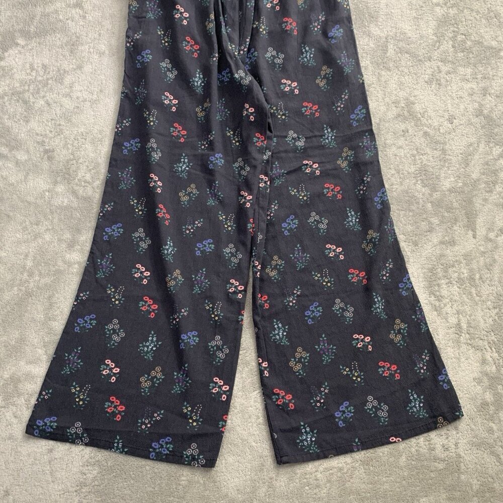 Marine Layer Kiley Pants Womens XS Black India Floral Print Casual Wide Leg Boho - Picture 14 of 14